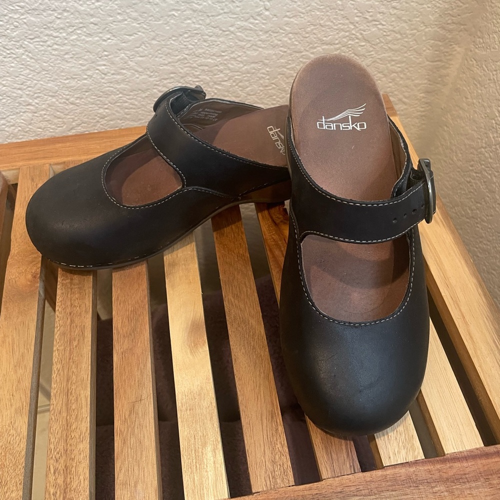 Dansko Black Mary Jane Clog Shoes